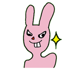 An uncle and rabbit sticker #7422854