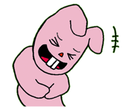 An uncle and rabbit sticker #7422857