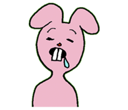 An uncle and rabbit sticker #7422859