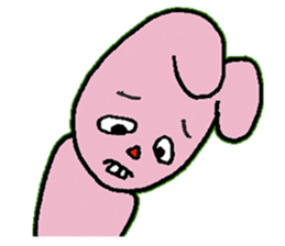 An uncle and rabbit sticker #7422860