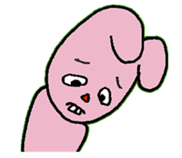 An uncle and rabbit sticker #7422860