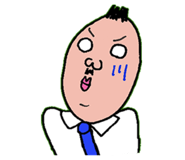 An uncle and rabbit sticker #7422861