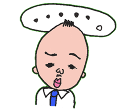 An uncle and rabbit sticker #7422880