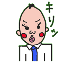 An uncle and rabbit sticker #7422881