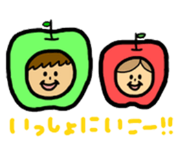 Apples and apples. sticker #7423192