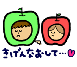 Apples and apples. sticker #7423197