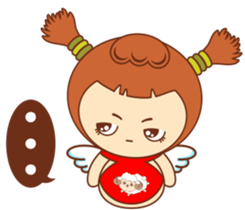 Red pocket Boy&Girl sticker #7424011