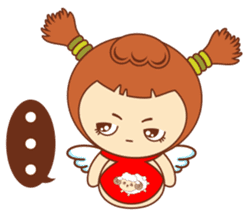 Red pocket Boy&Girl sticker #7424011