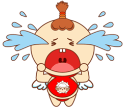 Red pocket Boy&Girl sticker #7424020