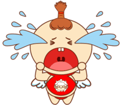 Red pocket Boy&Girl sticker #7424020