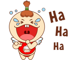 Red pocket Boy&Girl sticker #7424022