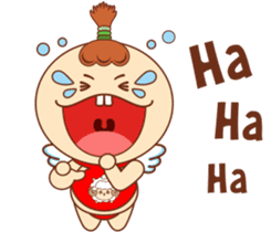 Red pocket Boy&Girl sticker #7424022