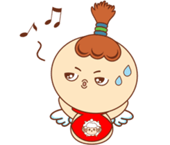 Red pocket Boy&Girl sticker #7424037