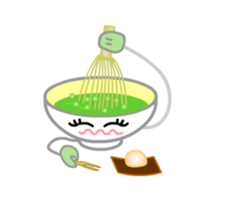 Ryoku of matcha is calm and tough. sticker #7425248