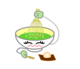Ryoku of matcha is calm and tough. sticker #7425248