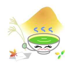 Ryoku of matcha is calm and tough. sticker #7425255