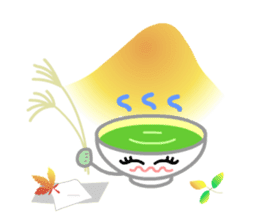 Ryoku of matcha is calm and tough. sticker #7425255