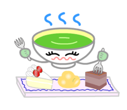 Ryoku of matcha is calm and tough. sticker #7425256