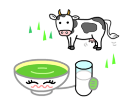 Ryoku of matcha is calm and tough. sticker #7425258