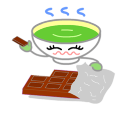 Ryoku of matcha is calm and tough. sticker #7425259