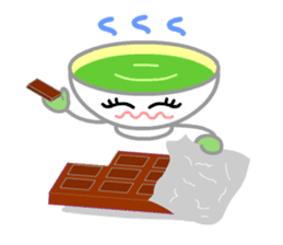 Ryoku of matcha is calm and tough. sticker #7425259