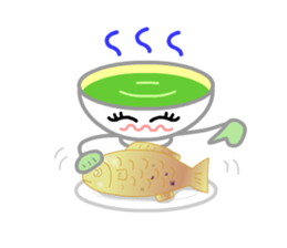 Ryoku of matcha is calm and tough. sticker #7425265