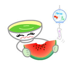 Ryoku of matcha is calm and tough. sticker #7425267