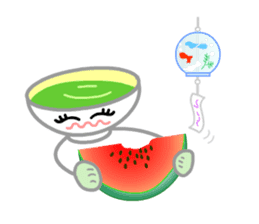 Ryoku of matcha is calm and tough. sticker #7425267