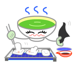 Ryoku of matcha is calm and tough. sticker #7425268