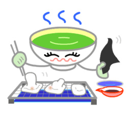 Ryoku of matcha is calm and tough. sticker #7425268
