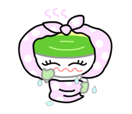 Ryoku of matcha is calm and tough. sticker #7425273