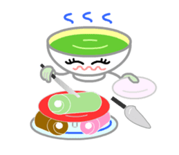 Ryoku of matcha is calm and tough. sticker #7425276