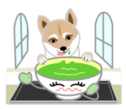 Ryoku of matcha is calm and tough. sticker #7425277