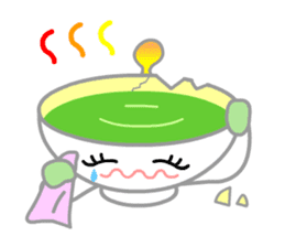 Ryoku of matcha is calm and tough. sticker #7425278