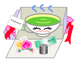 Ryoku of matcha is calm and tough. sticker #7425279