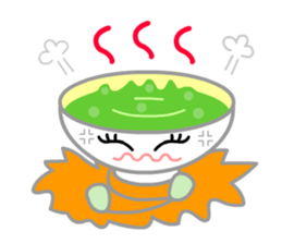 Ryoku of matcha is calm and tough. sticker #7425280