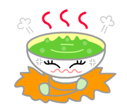 Ryoku of matcha is calm and tough. sticker #7425280