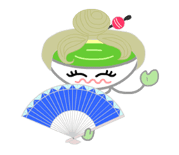 Ryoku of matcha is calm and tough. sticker #7425281