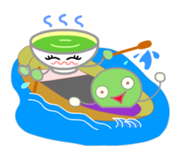 Ryoku of matcha is calm and tough. sticker #7425282