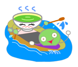 Ryoku of matcha is calm and tough. sticker #7425282