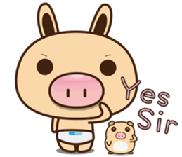 Pig Bunny Baby II(Adventure) sticker #7428533