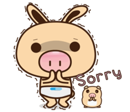 Pig Bunny Baby II(Adventure) sticker #7428541