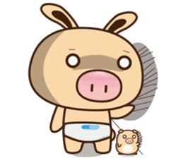 Pig Bunny Baby II(Adventure) sticker #7428560