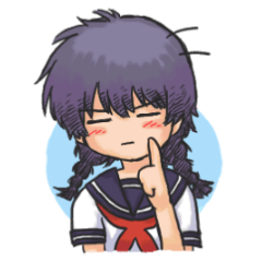 Shy Luna of 2 grade B class in summer