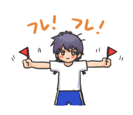 Shy Luna of 2 grade B class in summer sticker #7428669