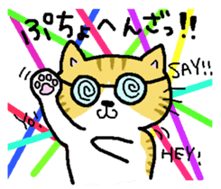 Funny glasses CATS sticker #7430631