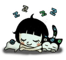 Rabbit handa with friends sticker #7431382