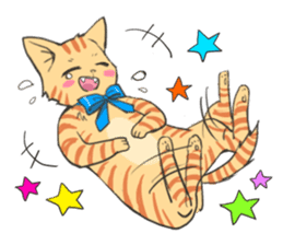 Brown tabby cat Mol sticker #7432044