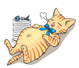 Brown tabby cat Mol sticker #7432054