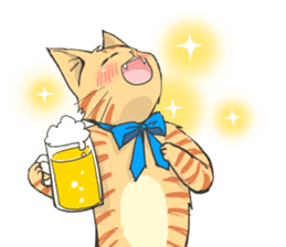 Brown tabby cat Mol sticker #7432056